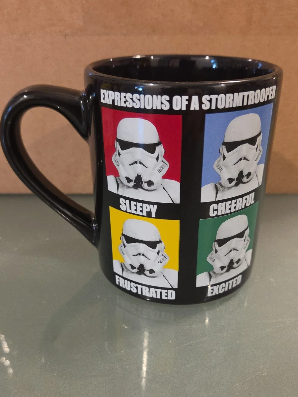 Star Wars Stormtrooper Expressions Black Ceramic Mug